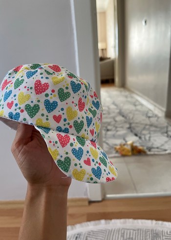 Çocuk Desenli Şapka Seti Velcro Detaylı - Görsel 3