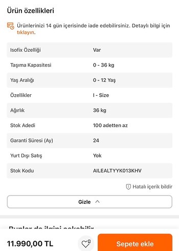 Yoyko Oto Koltuk -Sıfır Ayarında - Görsel 9