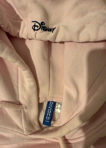 xs Beden H&M Kapüşonlu Cepli Disney Baskılı Sweatshirt