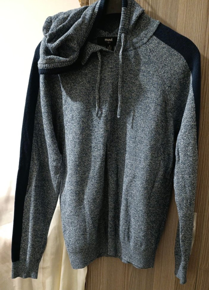 MAVİ Kapüşonlu Triko Kazak - Görsel 2