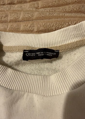 Beyaz Kadın Oversize Sweatshirt - Görsel 3