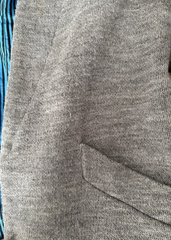 Zara Gri Triko Ceket - Görsel 3