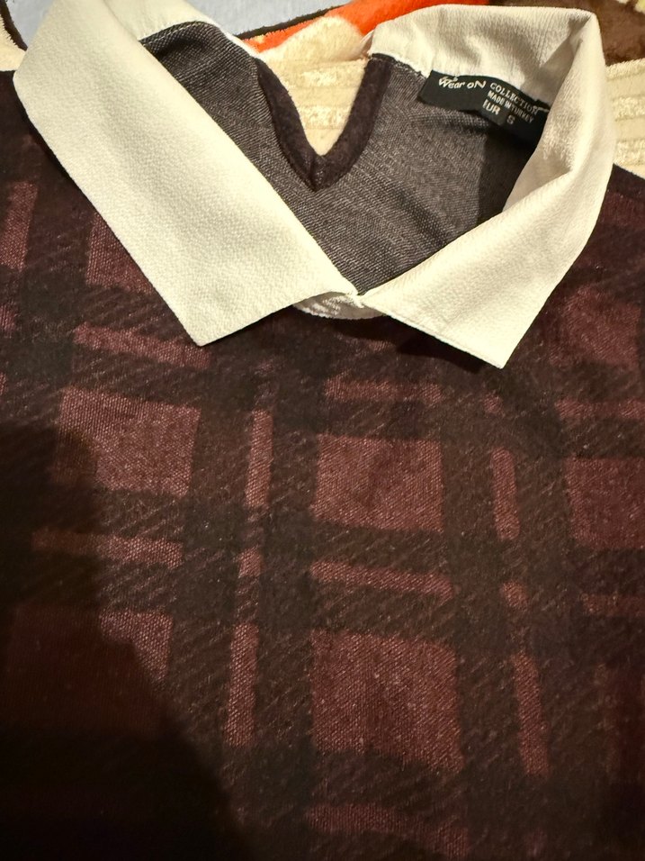 Uzun Kollu Düğmeli gömlek Bluz - Görsel 2