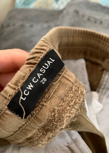 LC Waikiki Bej Keten unisex Rahat Kesim Pantolon