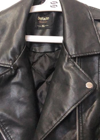 Defacto Siyah Biker Deri Ceket