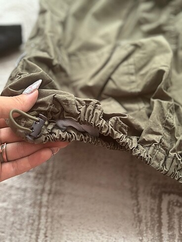 m Beden haki Renk paraşüt pantolon