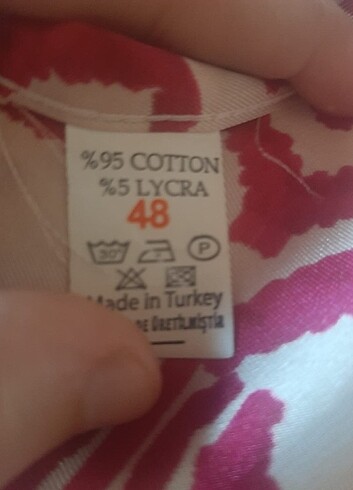 48 Beden Desenli elbise