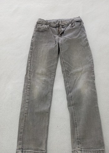 9 Yaş Beden Erkek Gri Denim Normal Kesim Pantolon