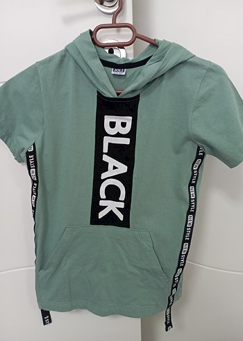 Erkek Çocuk Kısa Kollu Kapüşonlu Sweatshirt
