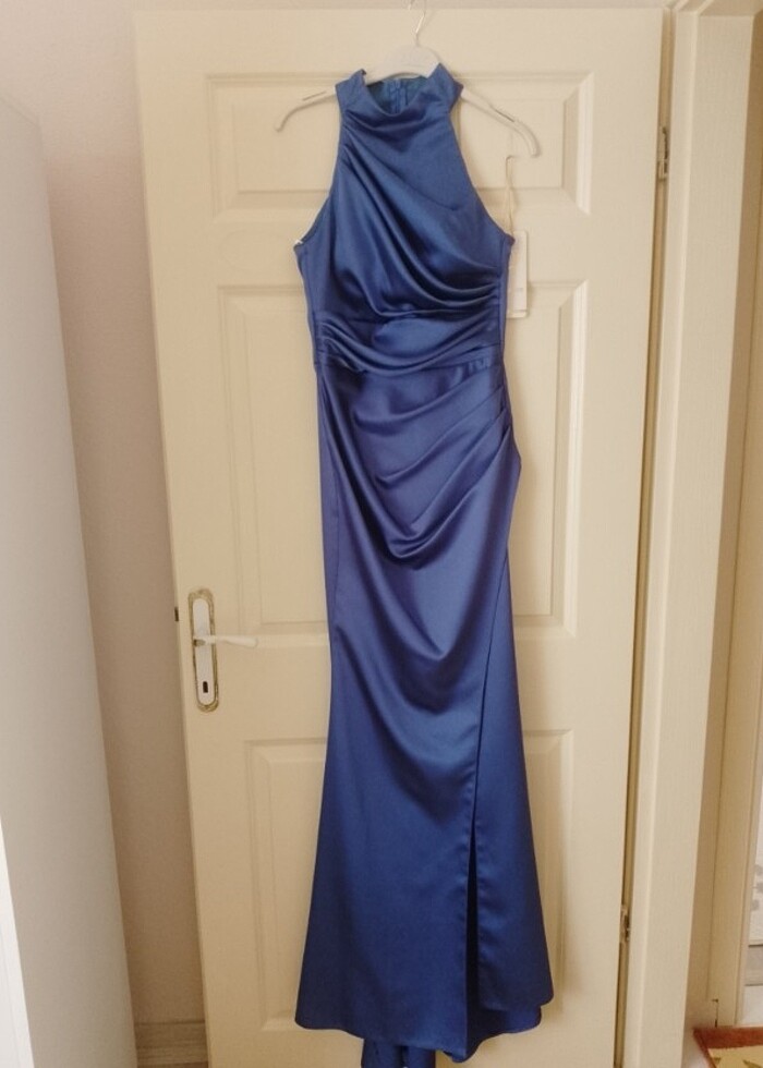 MAVİ UZUN ABİYE - Görsel 2