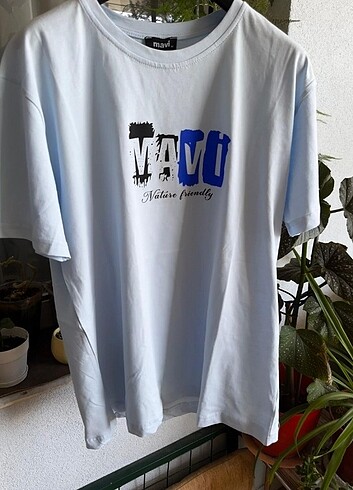 MAVİ BİSİKLET YAKA TİŞÖRT (L BEDEN)