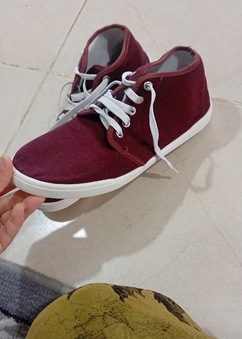 Defacto Bordo Suet Bagcikli Sneaker