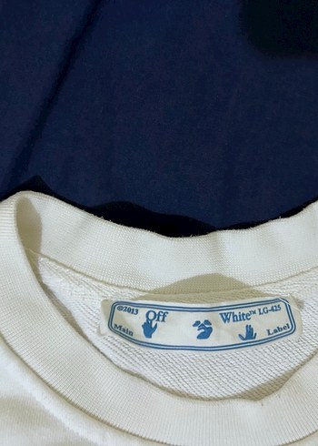 Erkek Beyaz Off-White Pamuklu Sweatshirt - Görsel 5