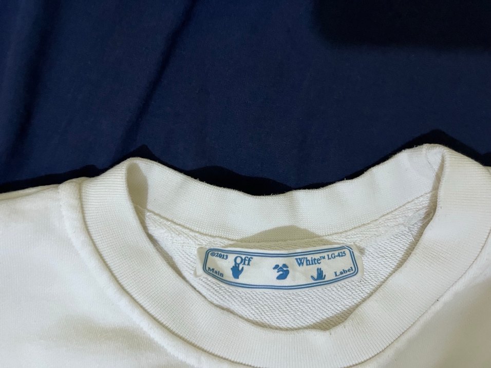 Erkek Beyaz Off-White Pamuklu Sweatshirt - Görsel 5