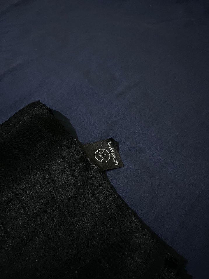 Modakaşmir siyah şal - Görsel 2