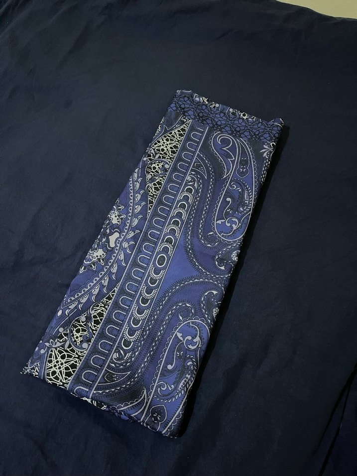 modakaşmir lacivert desenli şal - Görsel 3
