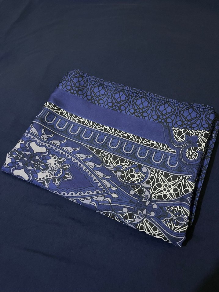 modakaşmir lacivert desenli şal - Görsel 4