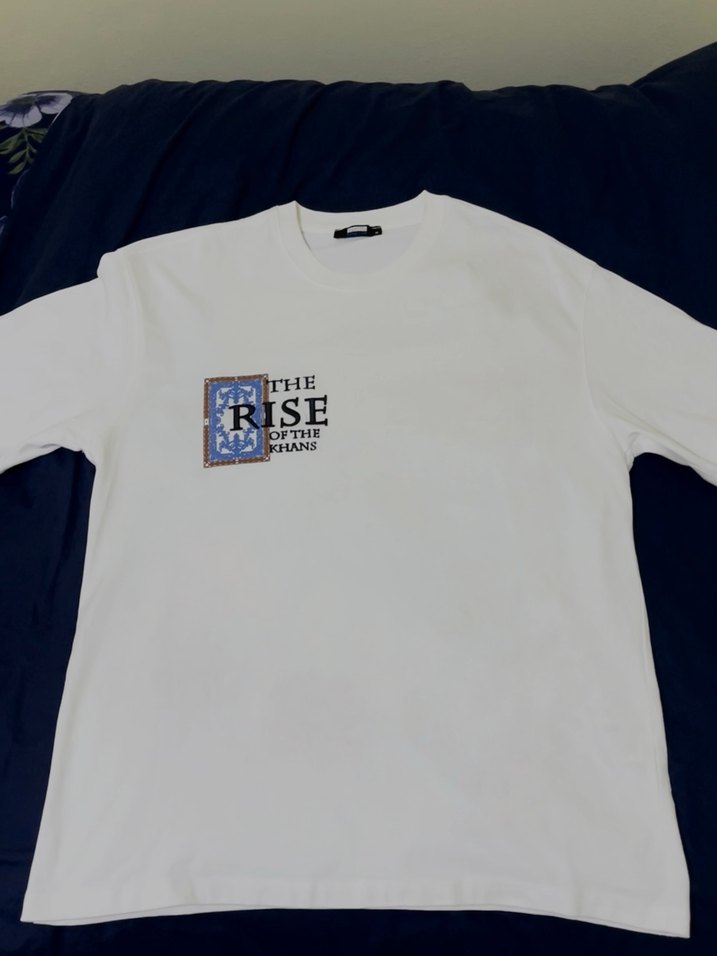 Beyaz Baskılı Pamuklu Erkek Tişört - Görsel 2