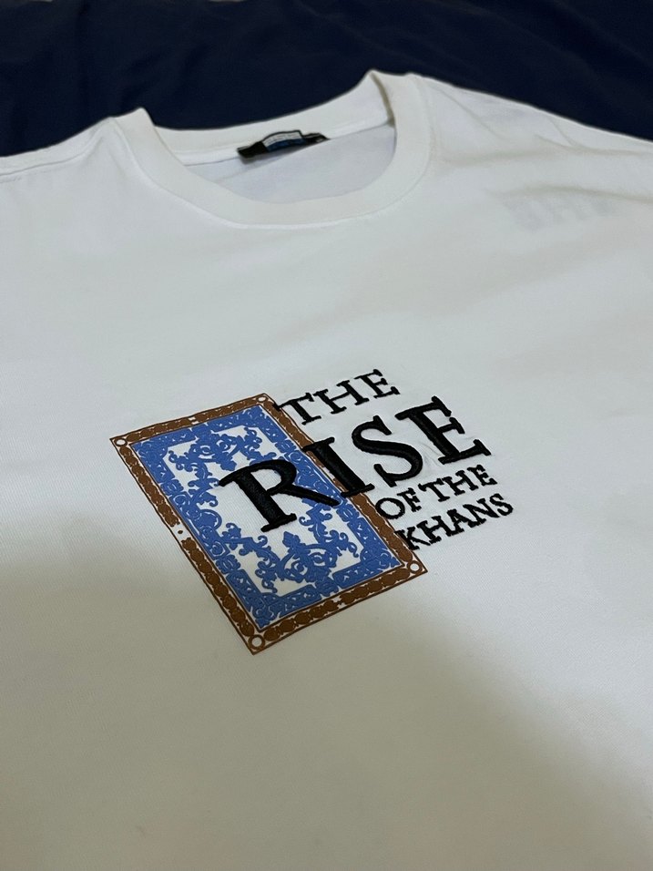 Beyaz Baskılı Pamuklu Erkek Tişört - Görsel 4