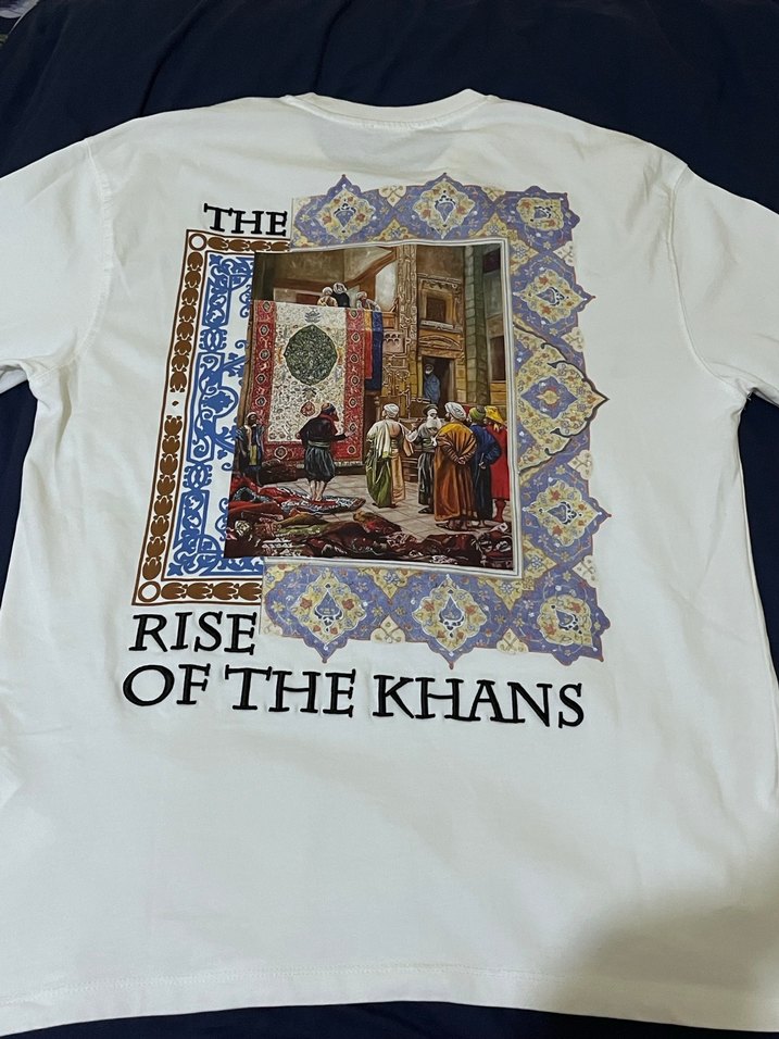 Beyaz Baskılı Pamuklu Erkek Tişört - Görsel 3