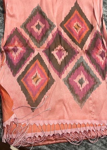 Bohem Çok Renkli Dokuma Kadın Şal - Görsel 2