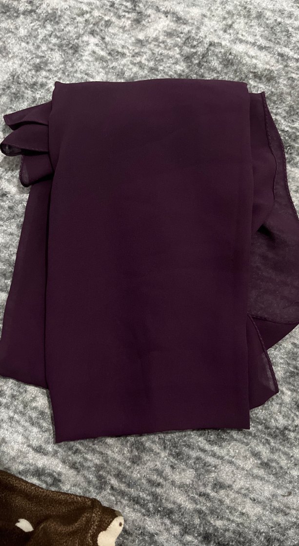 Mürdüm şifon  Kadın Şal - Görsel 2