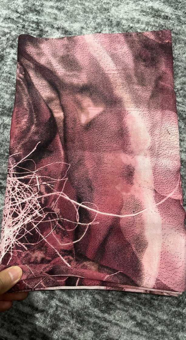 Bordo Kadın Şal, Drapeli, Sentetik Kumaş - Görsel 2