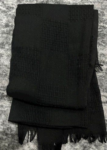 Kadın Siyah Triko Goth Şal - Görsel 2