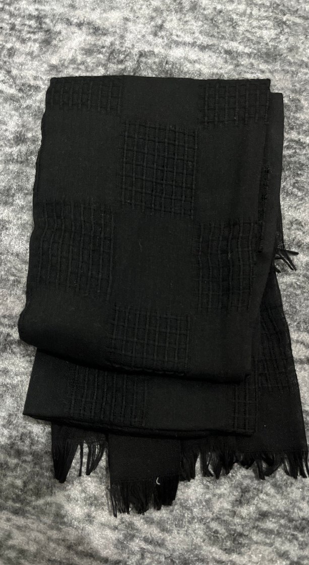 Kadın Siyah Triko Goth Şal - Görsel 2