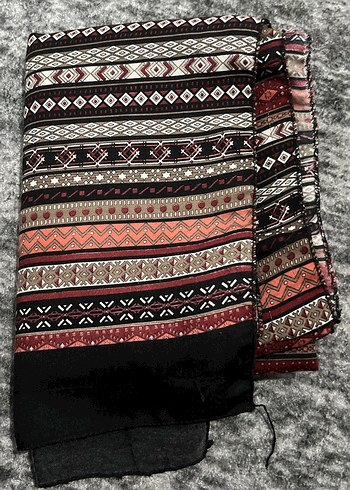 Bohem Çok Renkli Kadın Şal - Görsel 2