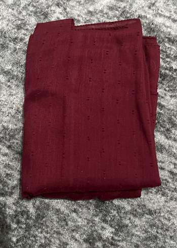 Bordo Pileli Kadın Şal - Görsel 2