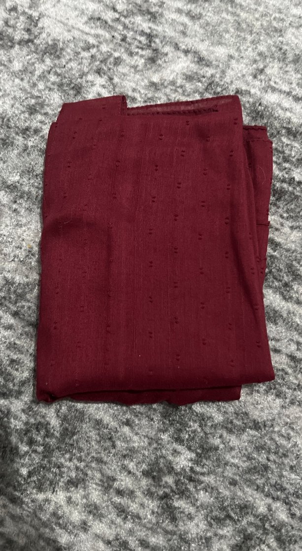 Bordo Pileli Kadın Şal - Görsel 2