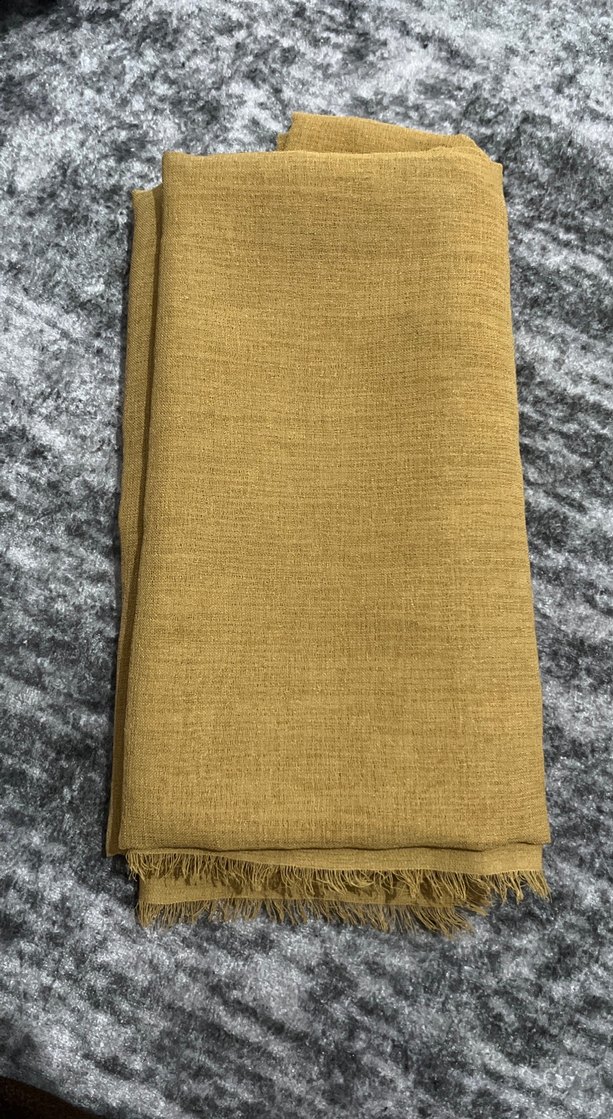 Kadın Keten Bej Şal - Görsel 3