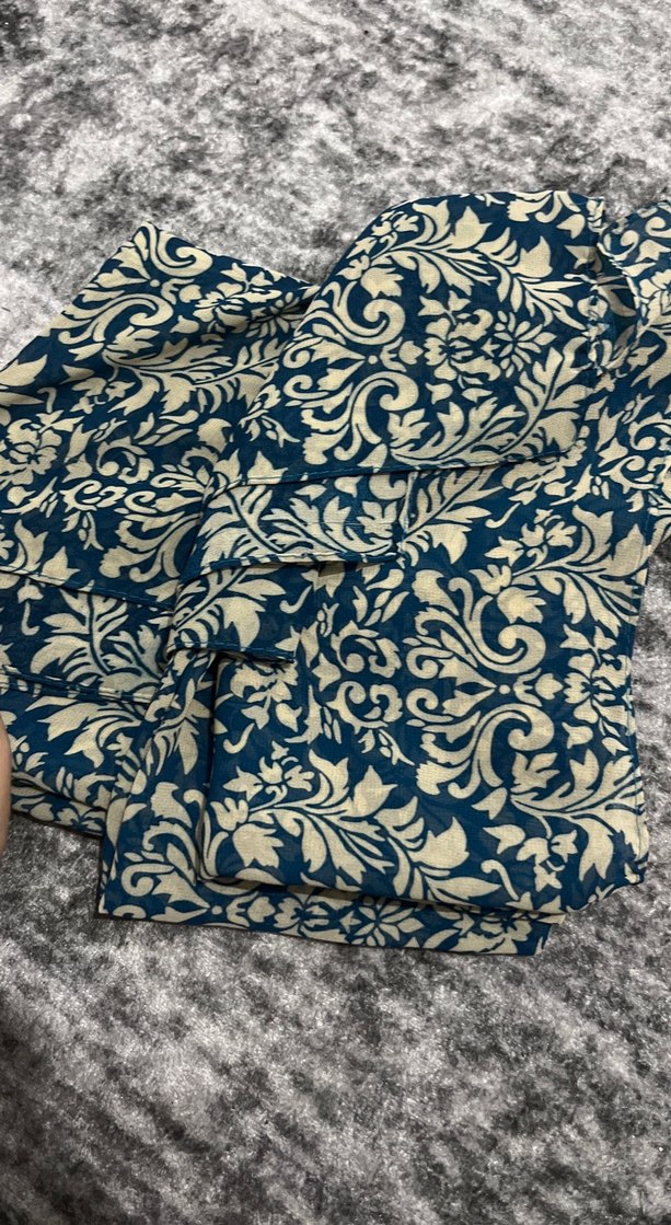 Mavi Desenli  şal - Görsel 2