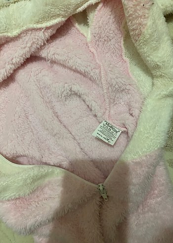 HelloBaby Peluş Detaylı Pembe Bebek Kız Tulumu