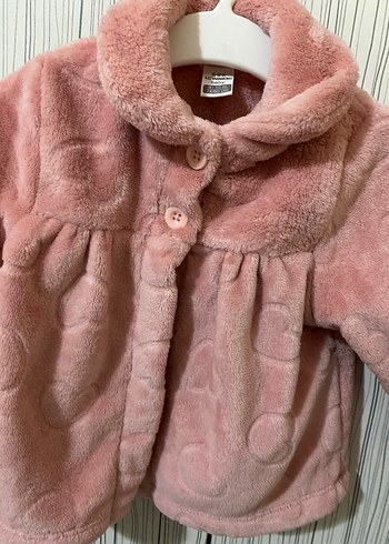Kız Çocuk Pembe Tüylü Ceket - Görsel 3