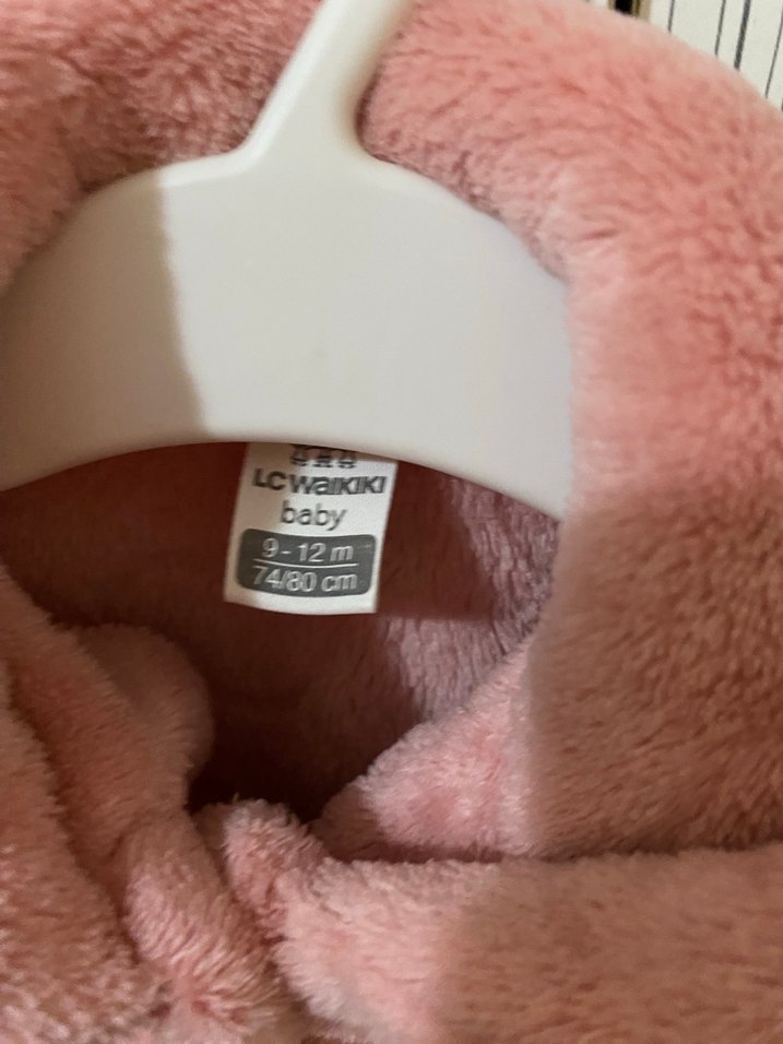 Kız Çocuk Pembe Tüylü Ceket - Görsel 2