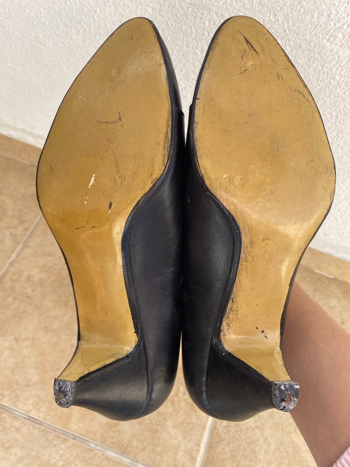 Kadın Siyah Pile Detaylı Stiletto Topuklu Ayakkabı - Görsel 3