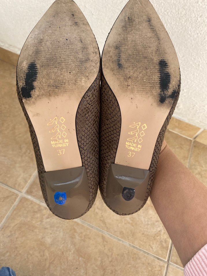 Kahverengi Yılan Derisi Desenli Stiletto Kadın Ayakkabı - Görsel 4