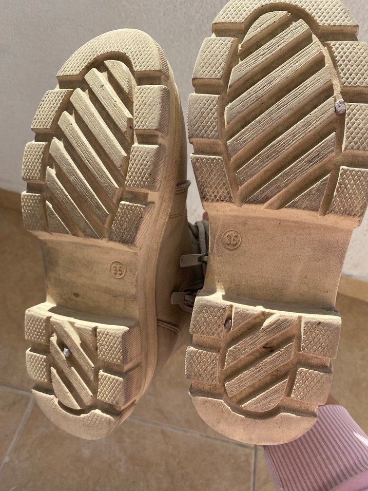 Bej Süet Tüy Detaylı Kadın Dolgu Topuk Bot - Görsel 3