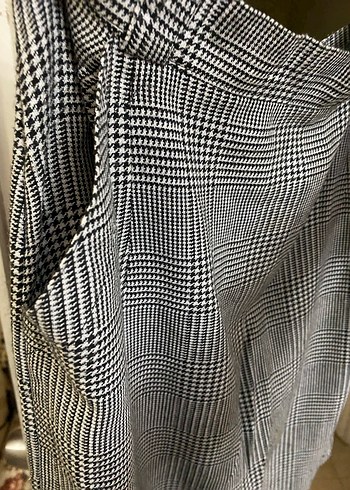 Gri Ekose Pilili Midi Hamile Eteği - Görsel 4