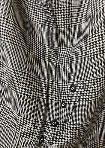 Gri Ekose Pilili Midi Hamile Eteği - Görsel 3