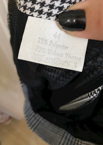 Gri Ekose Pilili Midi Hamile Eteği - Görsel 5