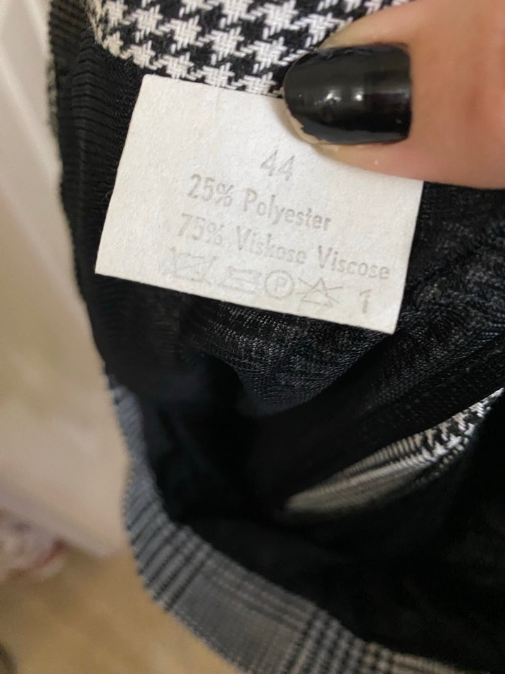 Gri Ekose Pilili Midi Hamile Eteği - Görsel 5