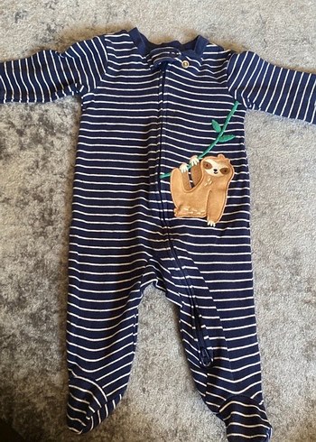 Kapüşonlu Fermuarlı Gri Erkek Bebek Tulum - Görsel 3