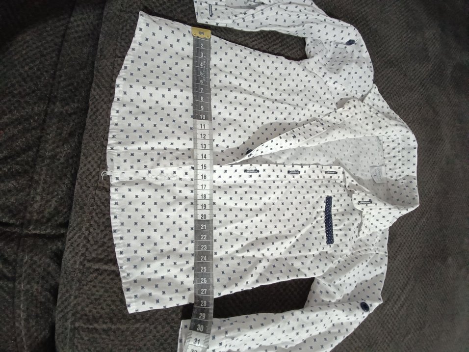 Beyaz Erkek Çocuk Uzun Kollu Gömlek - Görsel 4