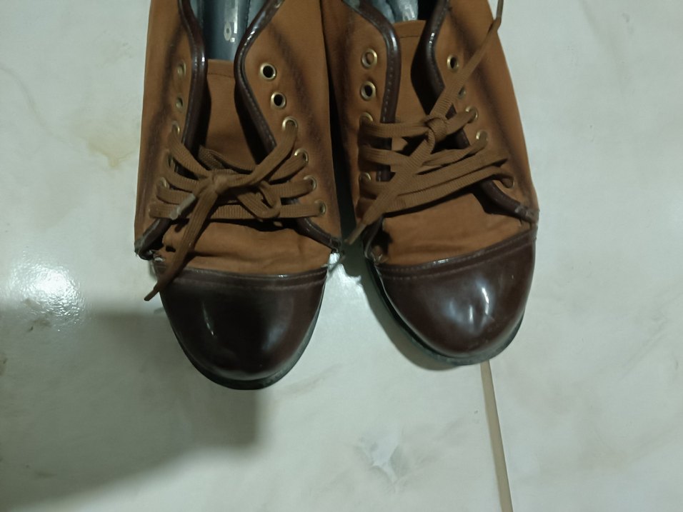 Kahverengi Süet Kadın Günlük Ayakkabı - Görsel 2