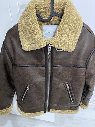 Bershka Deri kürklü mont