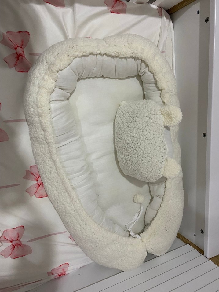 Beyaz Yumuşak Çocuk Uyku Minderi anne yanı - Görsel 5