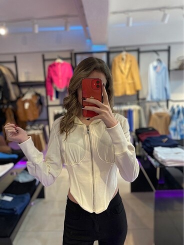 l Beden beyaz Renk Korse hırka